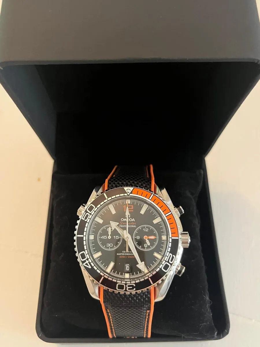 Omega Sea Master Planet Ocean 600 Orange 45.5mm Hom Reacon Negro Y Naranja Negro Y Naranja Negro - Image 3