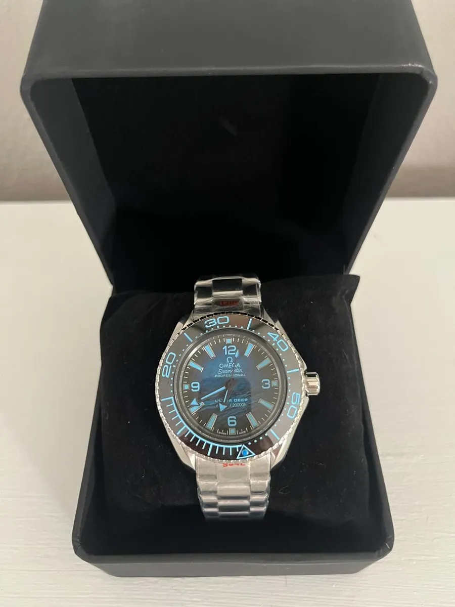 Reloj Seamaster Planet Ocean Azul 42 Mm Acero Hombre Reacon Plateado Azul Azul