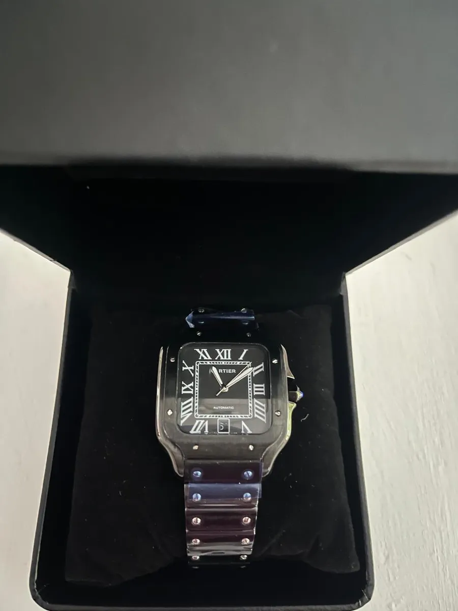 images Cartier Santos Pantera Black Steel