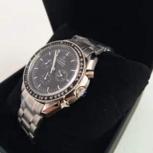 Reloj Omega Speedmaster 42 Mm Hombre Acero Reacondicion Plateado Negro Negro